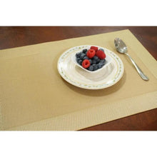 Load image into Gallery viewer, Dainty Home Napa Woven Textilene Crossweave With Solid Geometric Pattern Reversible 12" x 18" Rectangular Placemat
