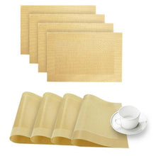 Load image into Gallery viewer, Dainty Home Napa Woven Textilene Crossweave With Solid Geometric Pattern Reversible 12" x 18" Rectangular Placemat