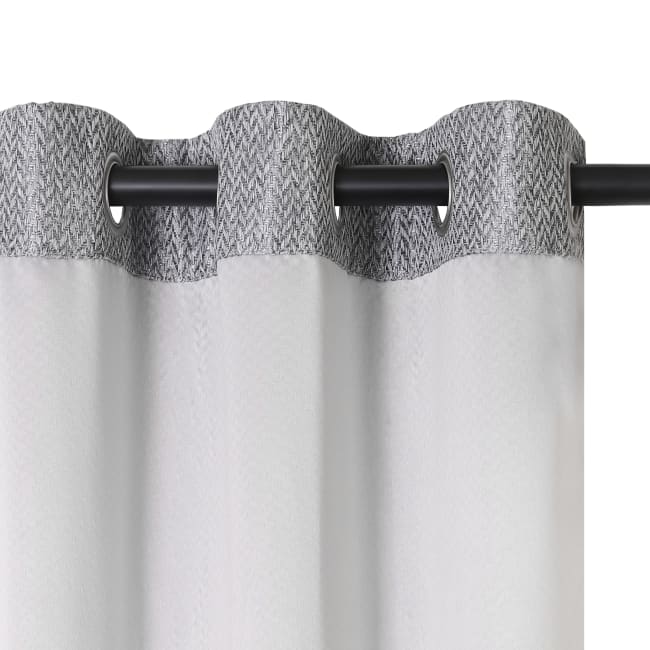 Dainty Home Boston Woven Herringbone Textured Thermal Insulated Blackout Grommet Panel Pair