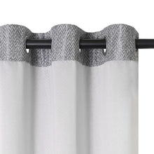 Load image into Gallery viewer, Dainty Home Boston Woven Herringbone Textured Thermal Insulated Blackout Grommet Panel Pair