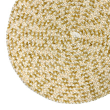 Load image into Gallery viewer, Dainty Home Kaleidoscope 15" Round Woven Placemats with Metallic Thread, Set of 4 – Durable &amp; Reversible
