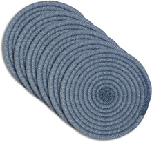 Load image into Gallery viewer, Dainty Home Urban 15&quot; Round Woven Placemats Set of 6 - Durable, Reversible &amp; Non-Slip Table Mats
