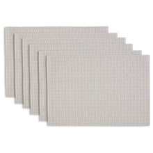 Load image into Gallery viewer, Dainty Home Knotted Boucle Reversible Woven Vinyl Rectangular Placemats, Set of 6
