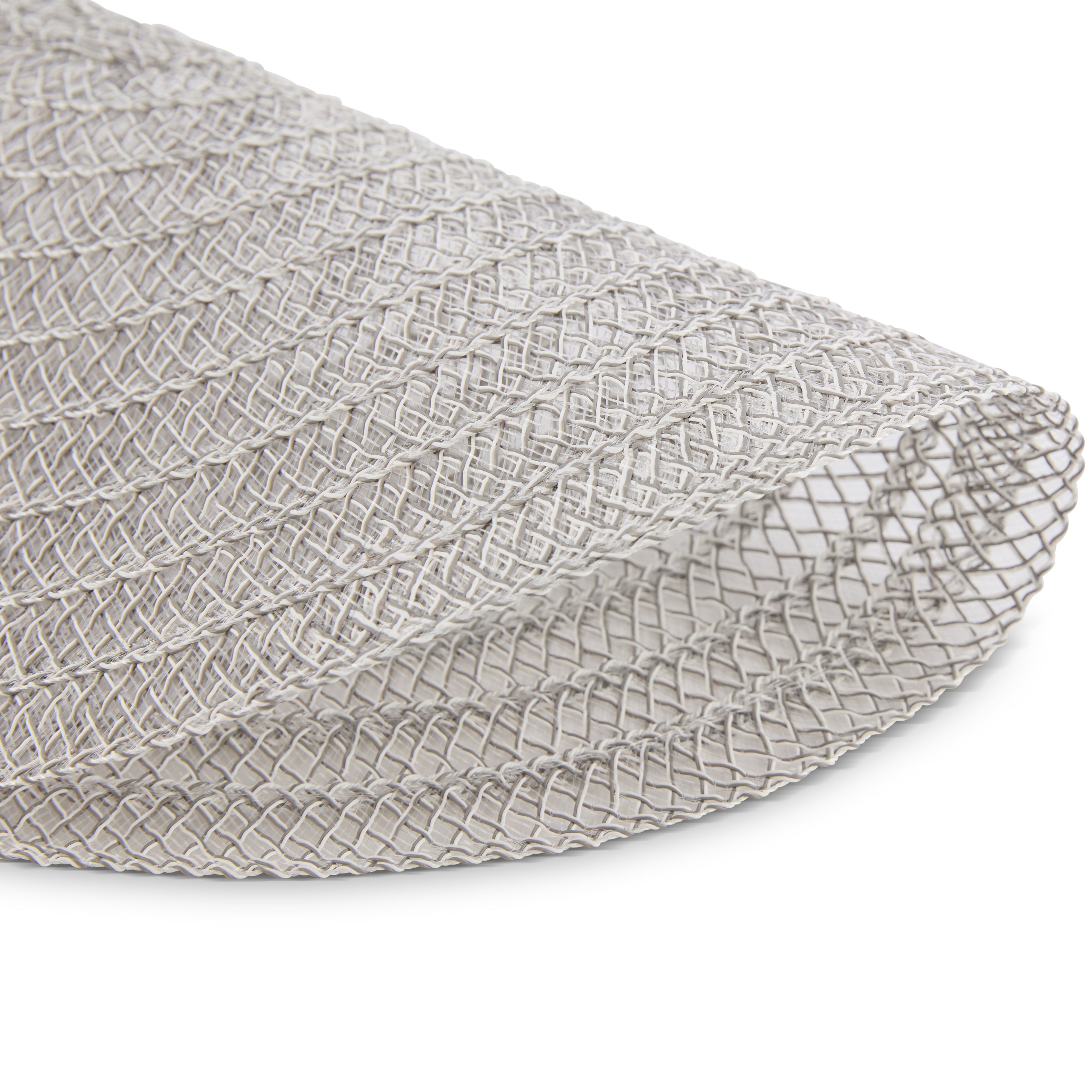 Dainty Home Urban 15" Round Woven Placemats Set of 6 - Durable, Reversible & Non-Slip Table Mats
