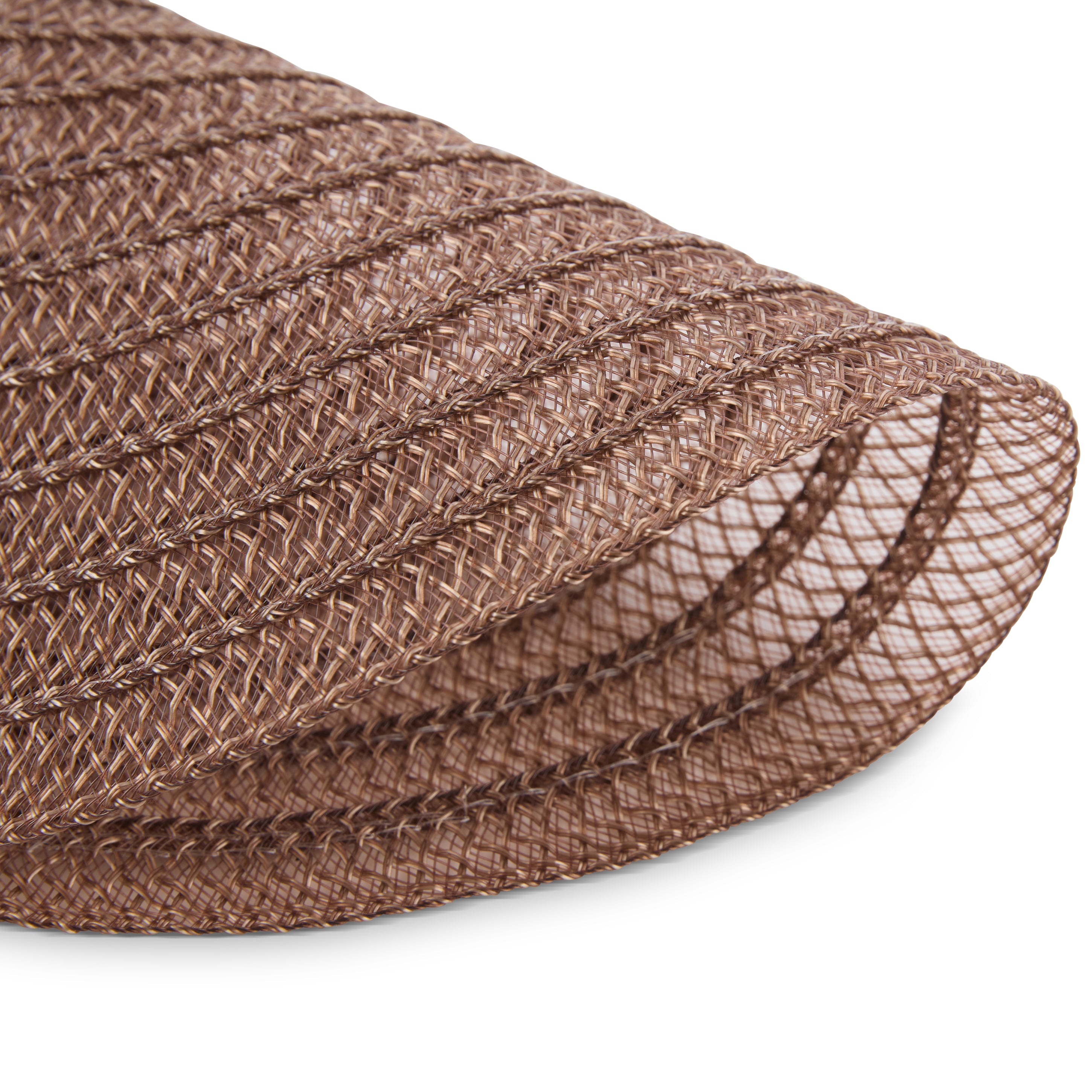 Dainty Home Urban 15" Round Woven Placemats Set of 6 - Durable, Reversible & Non-Slip Table Mats