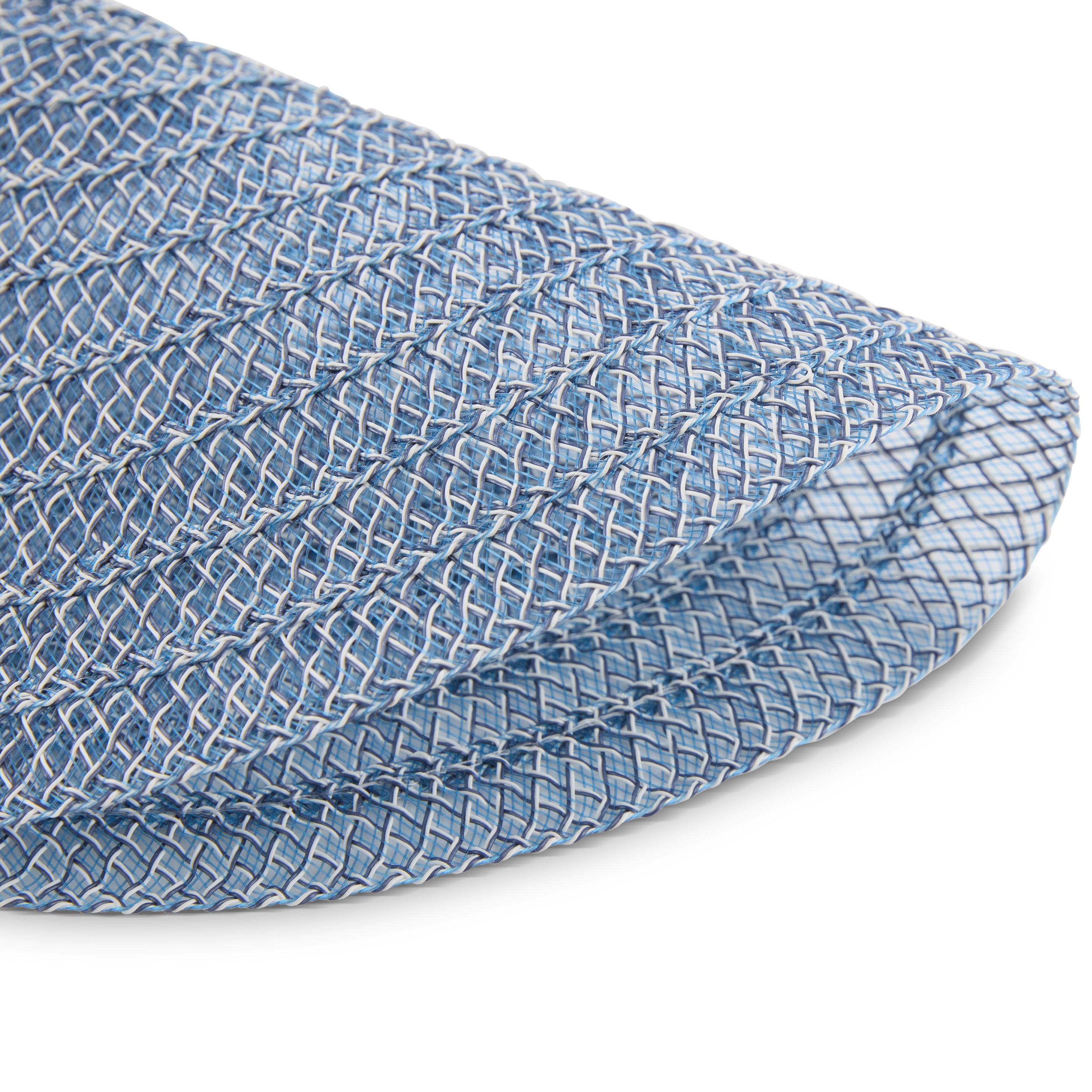 Dainty Home Urban 15" Round Woven Placemats Set of 6 - Durable, Reversible & Non-Slip Table Mats