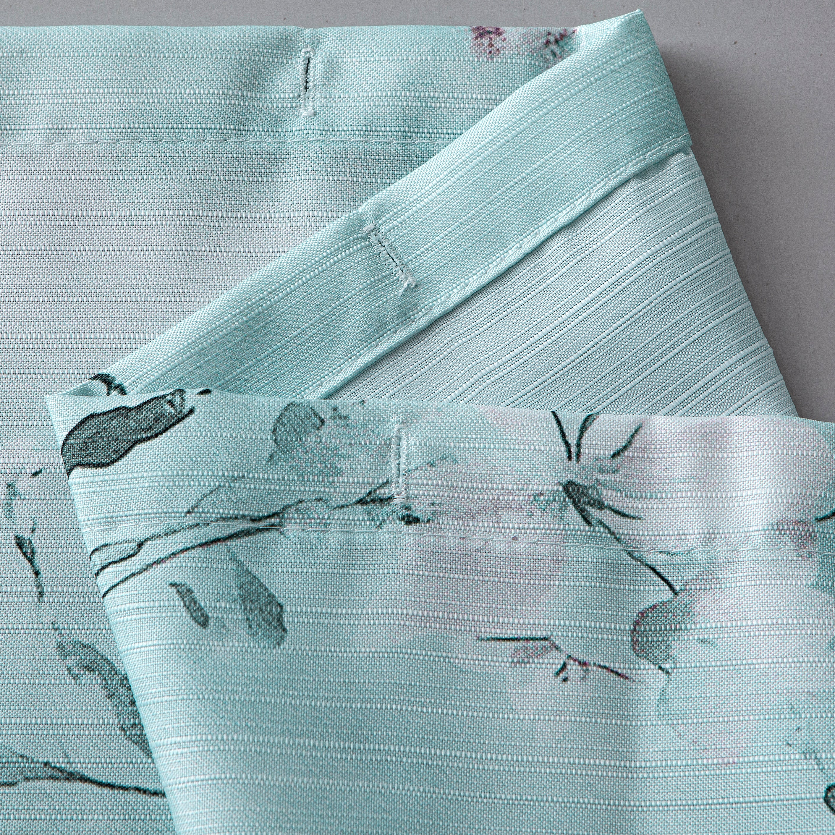 Dainty Home Cascading Florals 3D Textured Fabric Shower Curtain with 12 Metal Rollerball Hooks, 70" x 72"