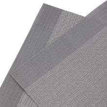 Load image into Gallery viewer, Dainty Home Park Avenue Reversible Woven Vinyl Rectangular Placemats with Metallic Weave, Set of 6
