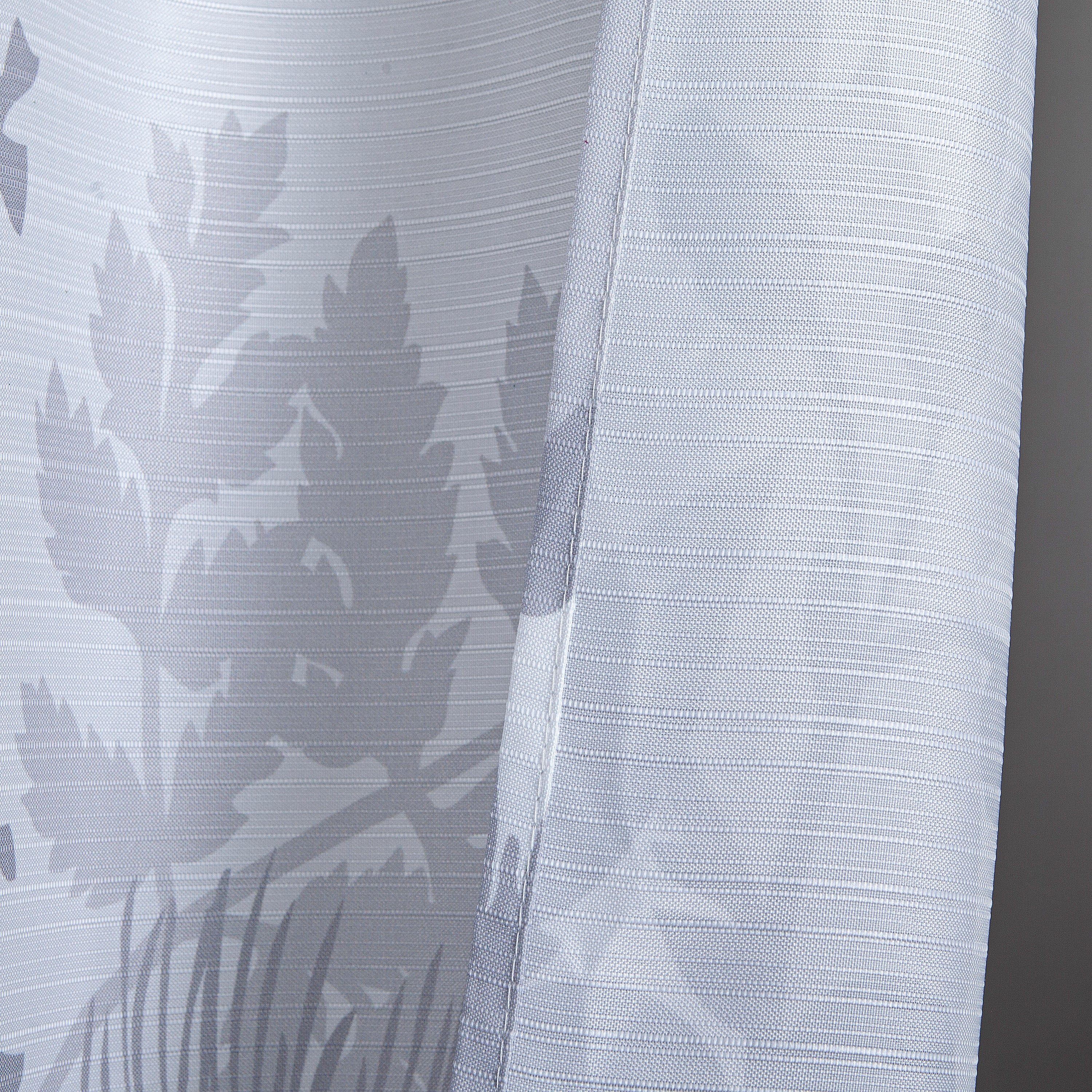 Dainty Home Floral Field Printed Fabric 3D Designed Textured Fabric Shower Curtain 70" x 72"