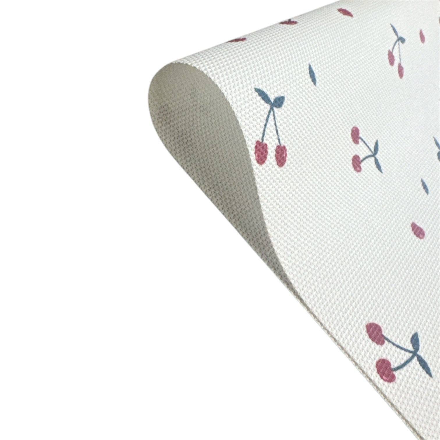 Dainty Home Cherry Woven Vinyl Rectangular Placemat Set of 6, Waterproof Easy Clean Summer Placemats