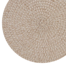Load image into Gallery viewer, Dainty Home Starlight 15&quot; Round Woven Placemats with Sequin Detail, Set of 6 – Durable &amp; Reversible
