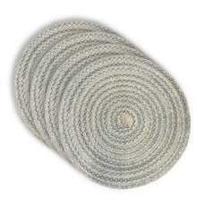Load image into Gallery viewer, Dainty Home Belmar 15" Round Natural Paper Multicolor Placemats Set of 4 - Durable Table Mats
