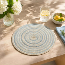Load image into Gallery viewer, Dainty Home Belmar 15" Round Natural Paper Multicolor Placemats Set of 4 - Durable Table Mats
