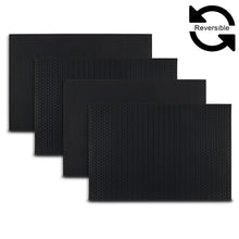 Load image into Gallery viewer, Dainty Home Hudson Premium Vegan Leather Reversible 2 Pattern 12&quot; x 18&quot; Rectangular Placemat Set Of 4
