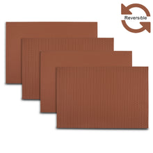 Load image into Gallery viewer, Dainty Home Hudson Premium Vegan Leather Reversible 2 Pattern 12&quot; x 18&quot; Rectangular Placemat Set Of 4
