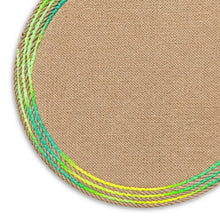 Load image into Gallery viewer, Dainty Home Key West 15" Round Natural Jute Multicolor Placemats Set of 4 - Durable Table Mat
