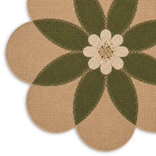 Load image into Gallery viewer, Dainty Home Maui 15" Flower Shaped Natural Jute and Paper Placemats Set of 4 - Durable Table Mats
