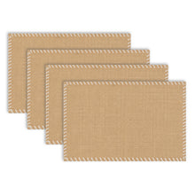 Load image into Gallery viewer, Dainty Home Neves 12" x 18" Rectangular Shaped Natural Jute Placemats Set of 4 - Durable Table Mats
