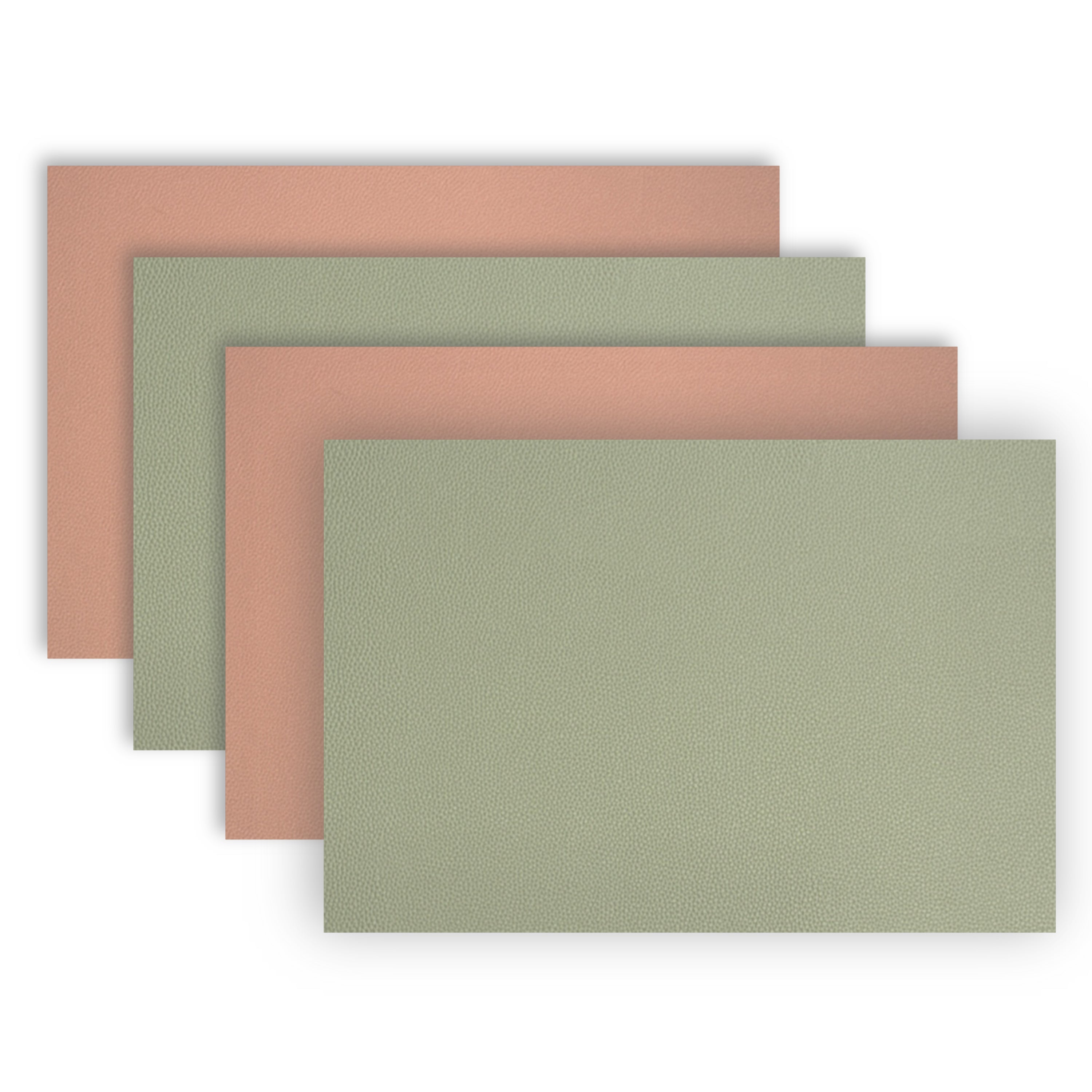 Dainty Home Pebbles Reversible Faux Leather 12" x 18" Rectangular Placemats Set of 4