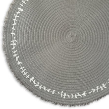 Load image into Gallery viewer, Dainty Home Petals 15" Round Woven Placemats Set of 4 - Durable and Non-Slip Table Mats
