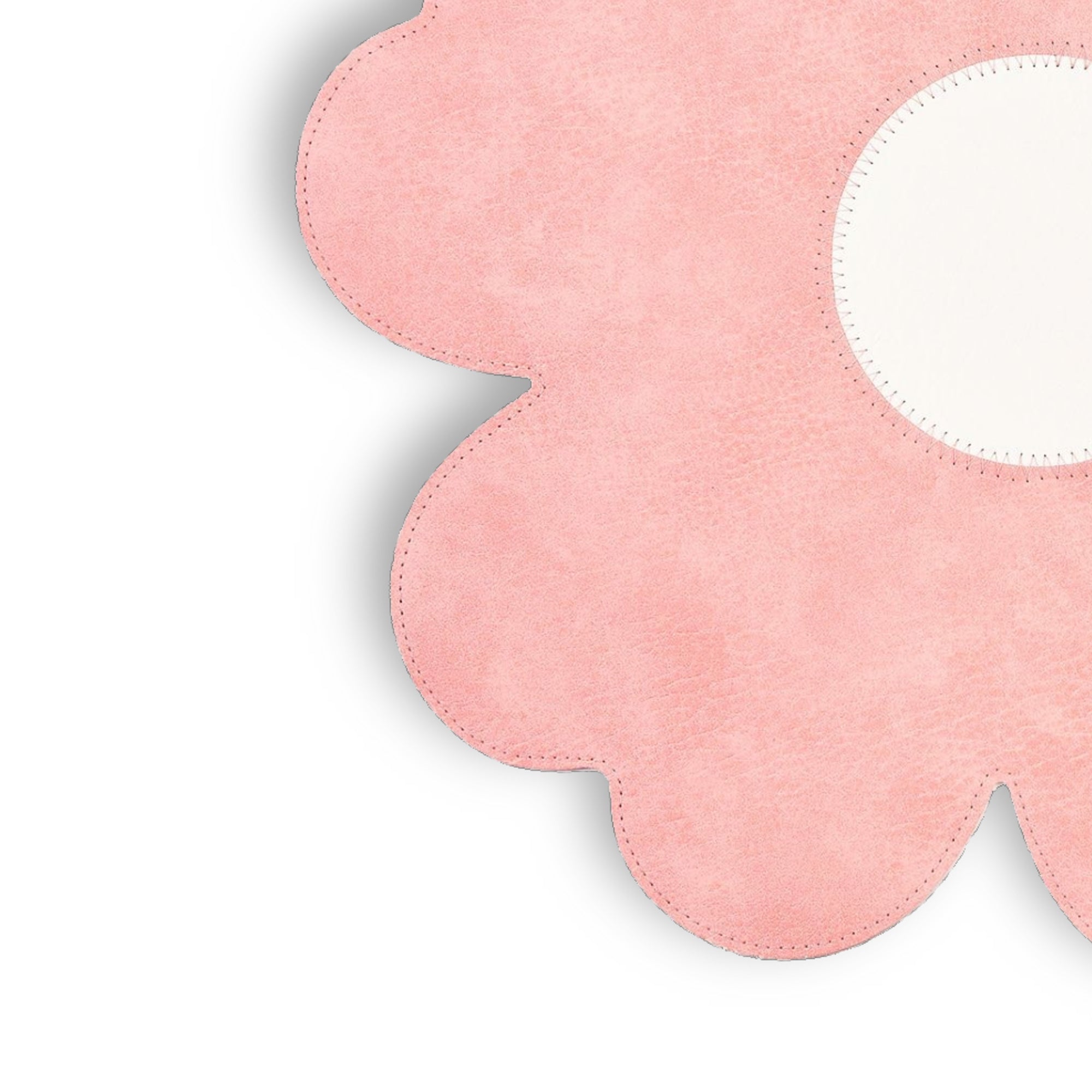 Dainty Home Shaped Flower Reversible Premium Faux Leather 15" Flower Shaped Placemats Set of 4