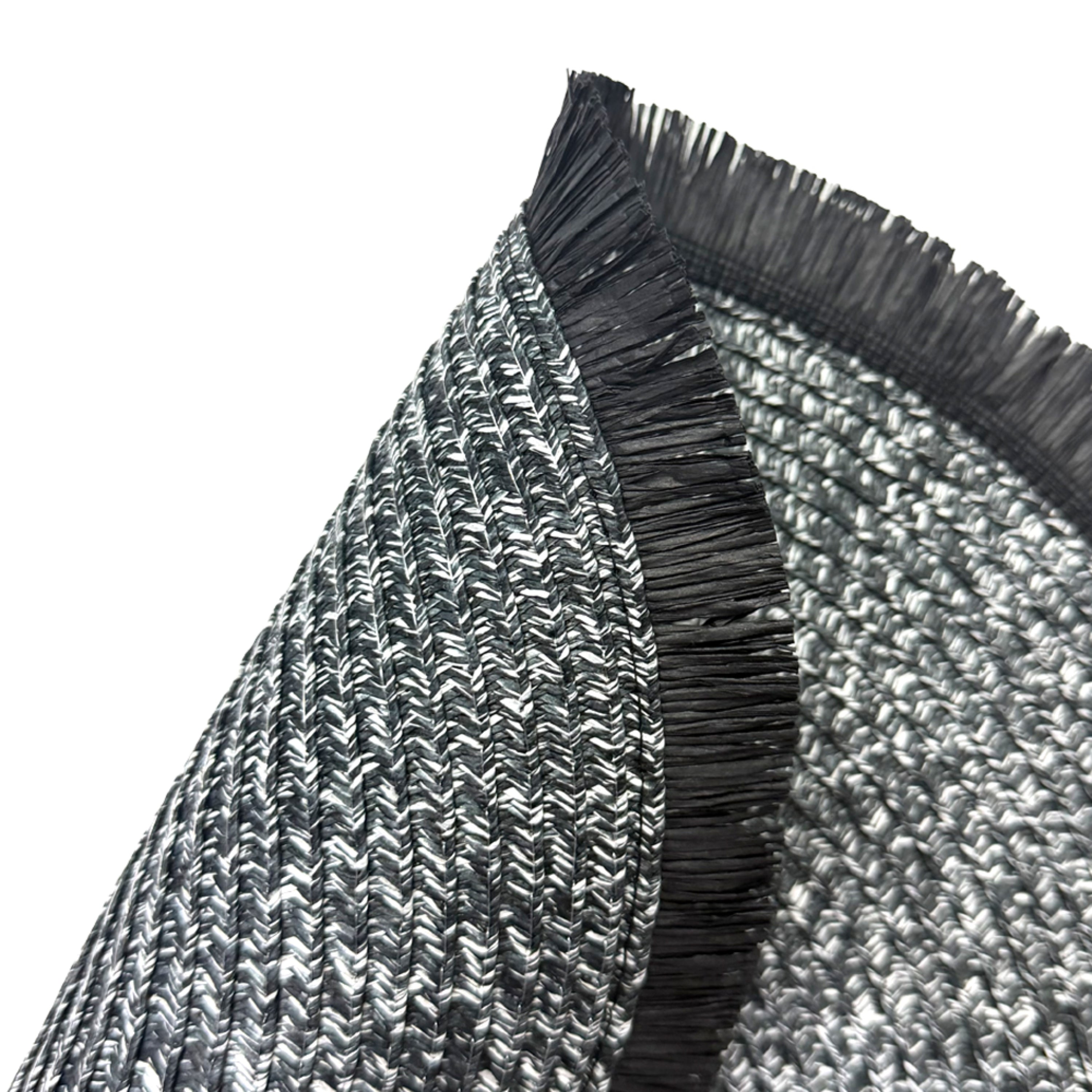 Dainty Home Tijuana 15" Round Woven Placemats with Fringe Detail, Set of 4 – Durable & Reversible