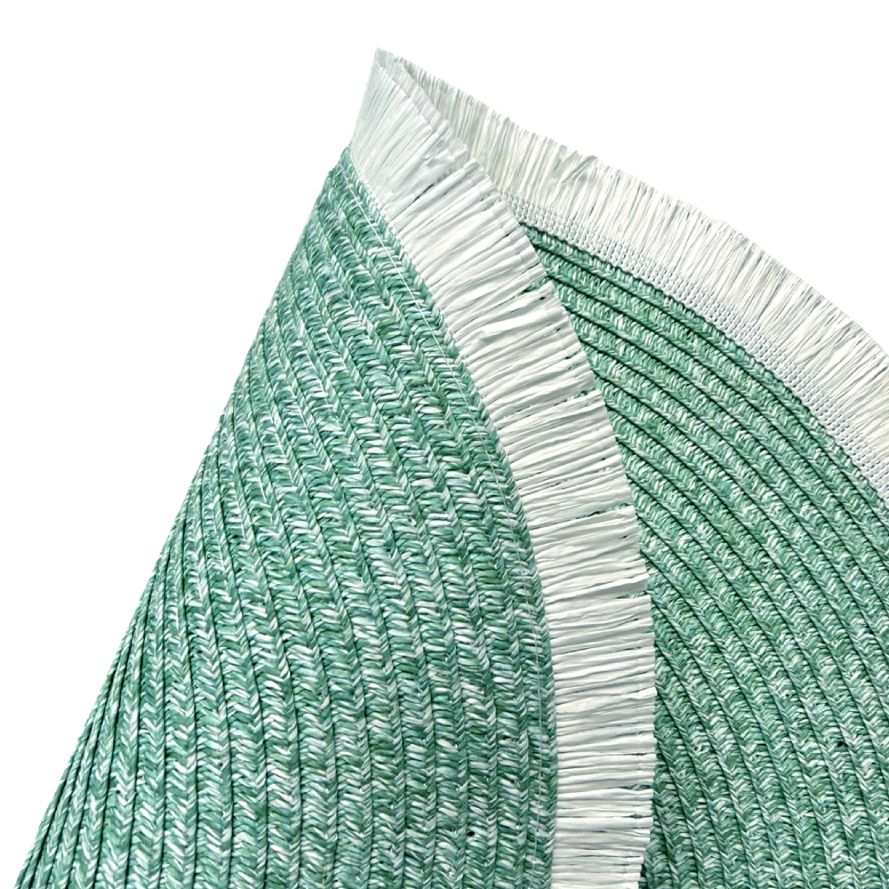 Dainty Home Tijuana 15" Round Woven Placemats with Fringe Detail, Set of 4 – Durable & Reversible