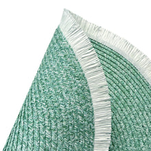 Load image into Gallery viewer, Dainty Home Tijuana 15" Round Woven Placemats with Fringe Detail, Set of 4 – Durable &amp; Reversible
