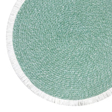 Load image into Gallery viewer, Dainty Home Tijuana 15" Round Woven Placemats with Fringe Detail, Set of 4 – Durable &amp; Reversible
