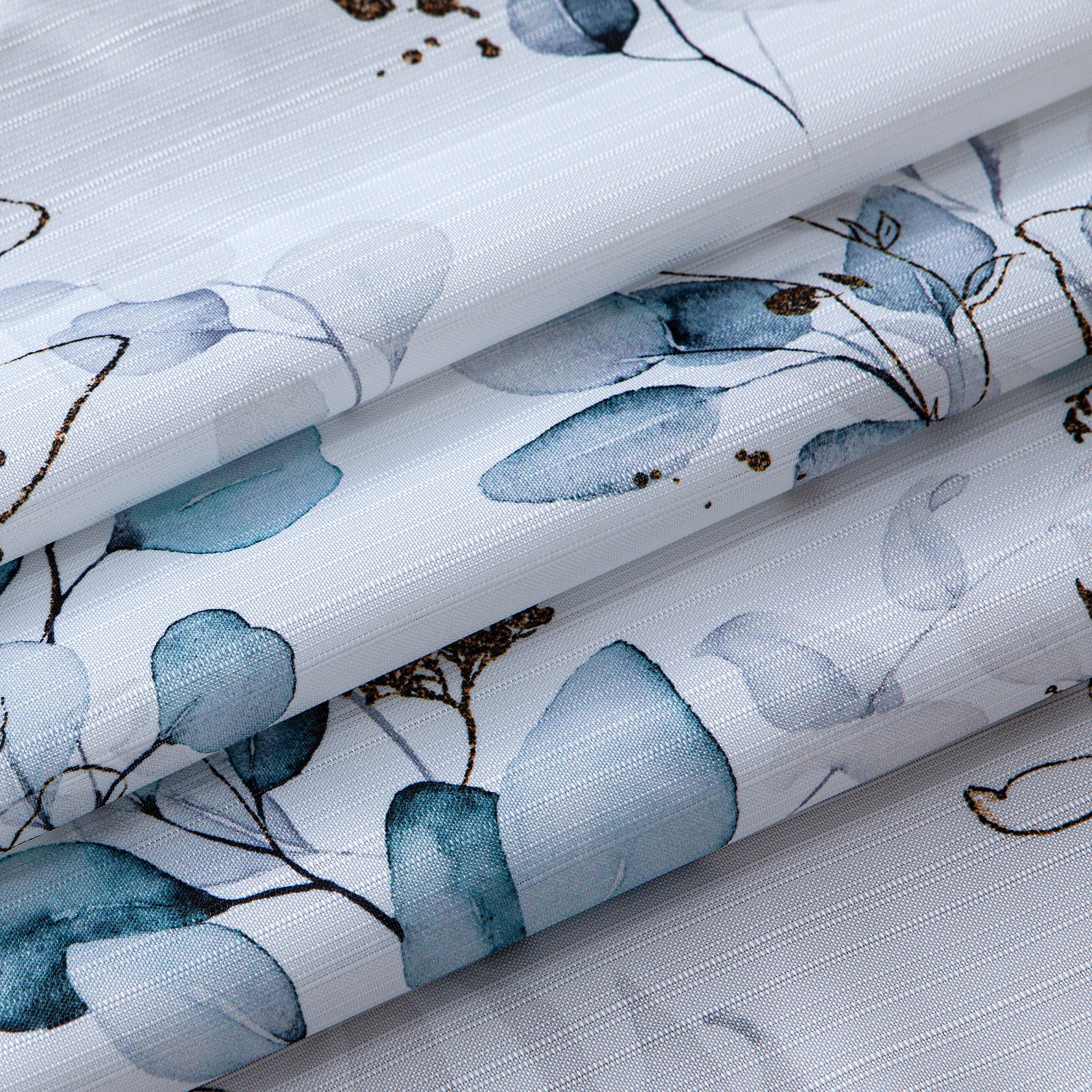 Dainty Home Sweet Garden Printed Fabric 3D Designed Textured Fabric Shower Curtain 70" x 72"