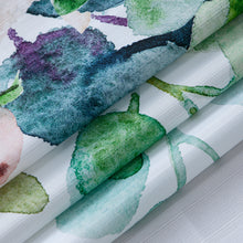 Load image into Gallery viewer, Dainty Home Floral Waterfall Printed Fabric 3D Designed Textured Fabric Shower Curtain 70&quot; x 72&quot;
