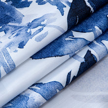 Load image into Gallery viewer, Dainty Home Blue Florals Printed Fabric 3D Designed Textured Fabric Shower Curtain 70&quot; x 72&quot;
