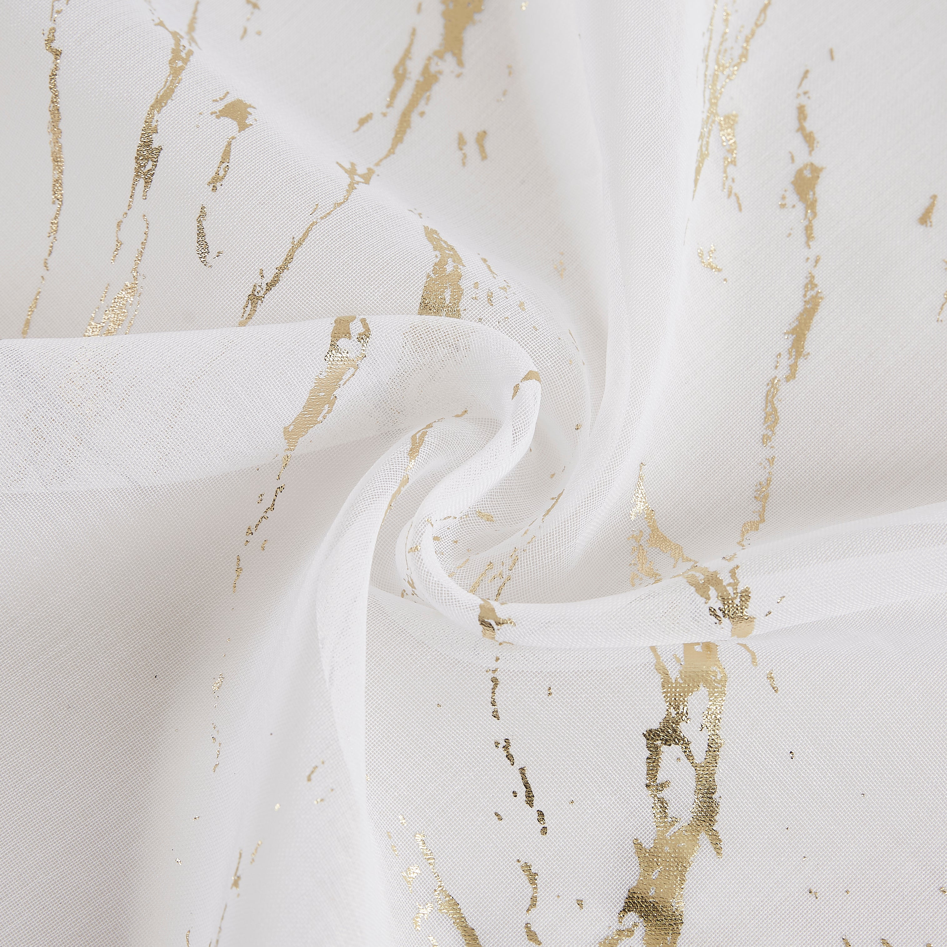 Dainty Home Chloe Linen Textured Metallic Light Filtering Grommet Curtain Panel Pair