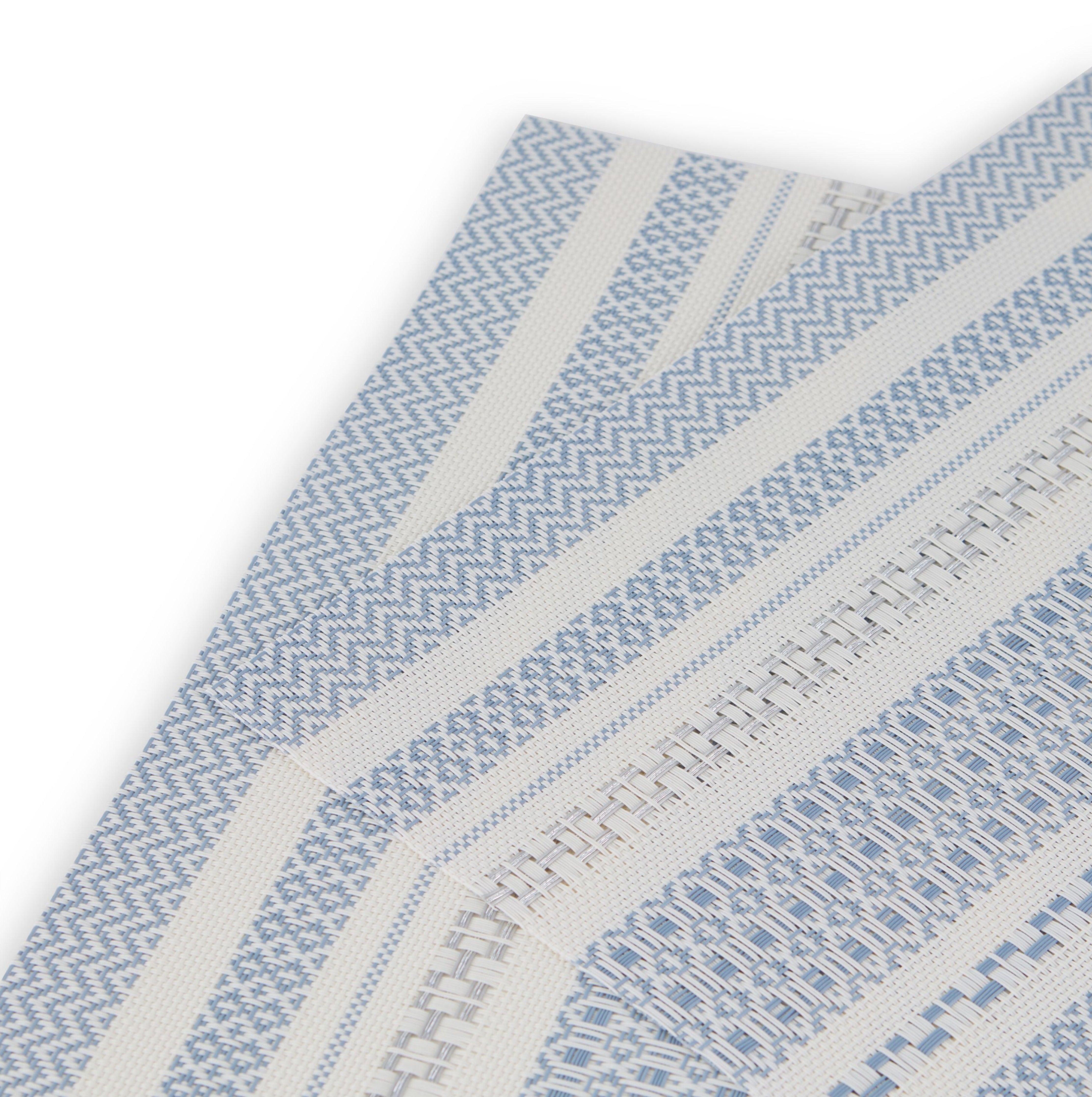 Dainty Home Maya Woven Texteline Textured Design Reversible 12" x 18" Rectangular Placemats Set of 6