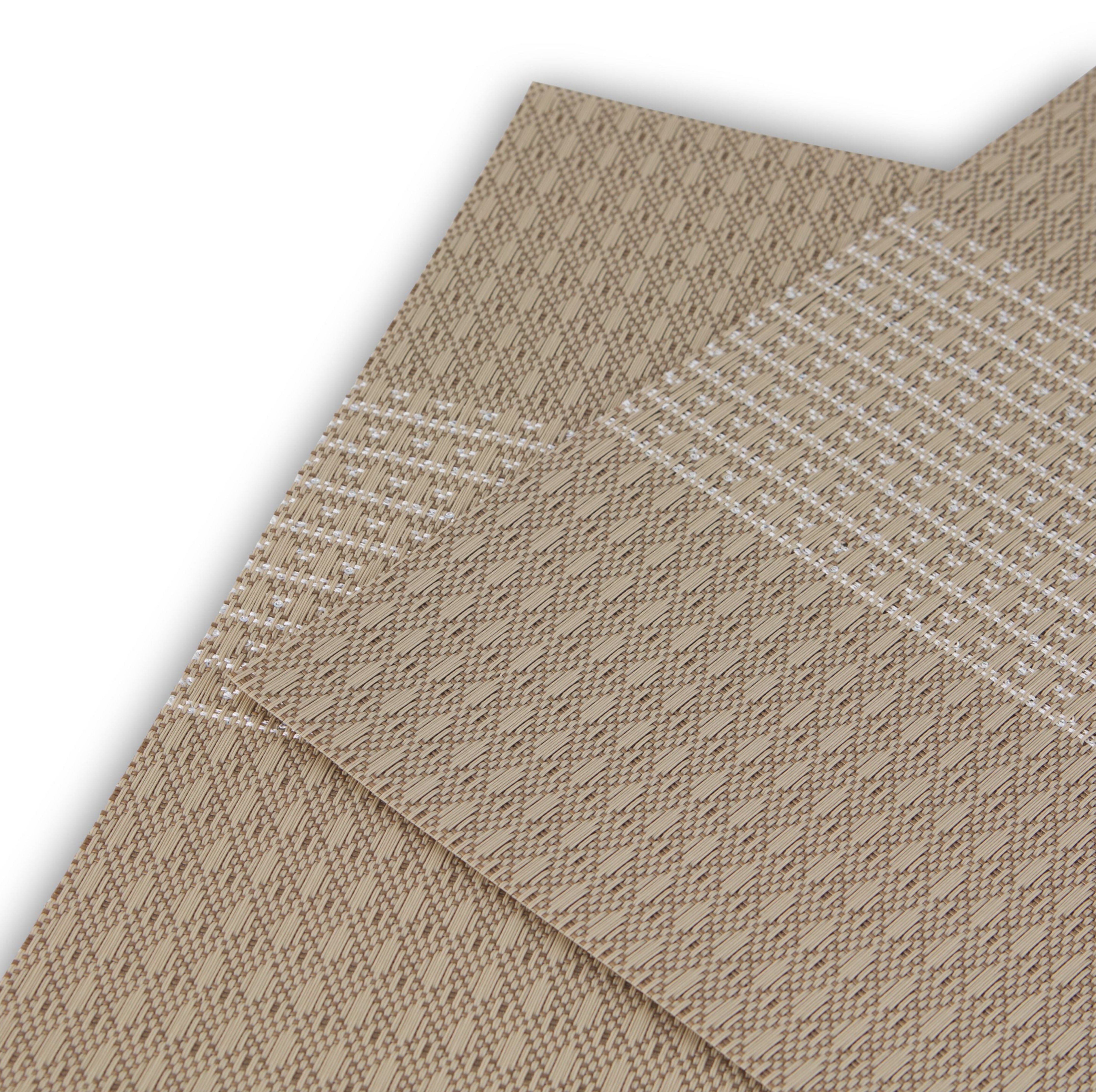 Dainty Home Milan Woven Texteline Textured Design Reversible 12" x 18" Rectangular Placemats Set of 6