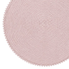 Load image into Gallery viewer, Dainty Home Pom Pom 15" Round Woven Placemats Set of 6 - Durable, Reversible &amp; Non-Slip Table Mats

