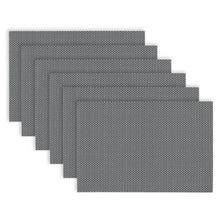 Load image into Gallery viewer, Dainty Home Sparkles Woven Texteline Textured Design Reversible 12&quot; x 18&quot; Rectangular Placemats Set of 6
