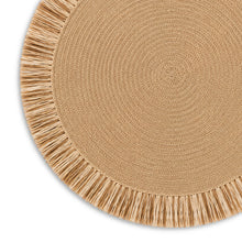 Load image into Gallery viewer, Dainty Home Tahiti 15" Round Natural Jute and Woven Paper Placemats Set of 6 - Durable Table Mats
