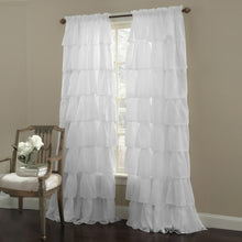 Load image into Gallery viewer, Dainty Home Carnival Pleated Layers Light Filtering Airy &amp; Breathable Rod Pocket Panel Pair
