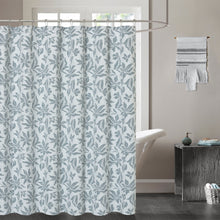 Load image into Gallery viewer, Dainty Home Julianna Floral Jacquard Textured Soft Polyester Fabric Shower Curtain, 72" x 72"

