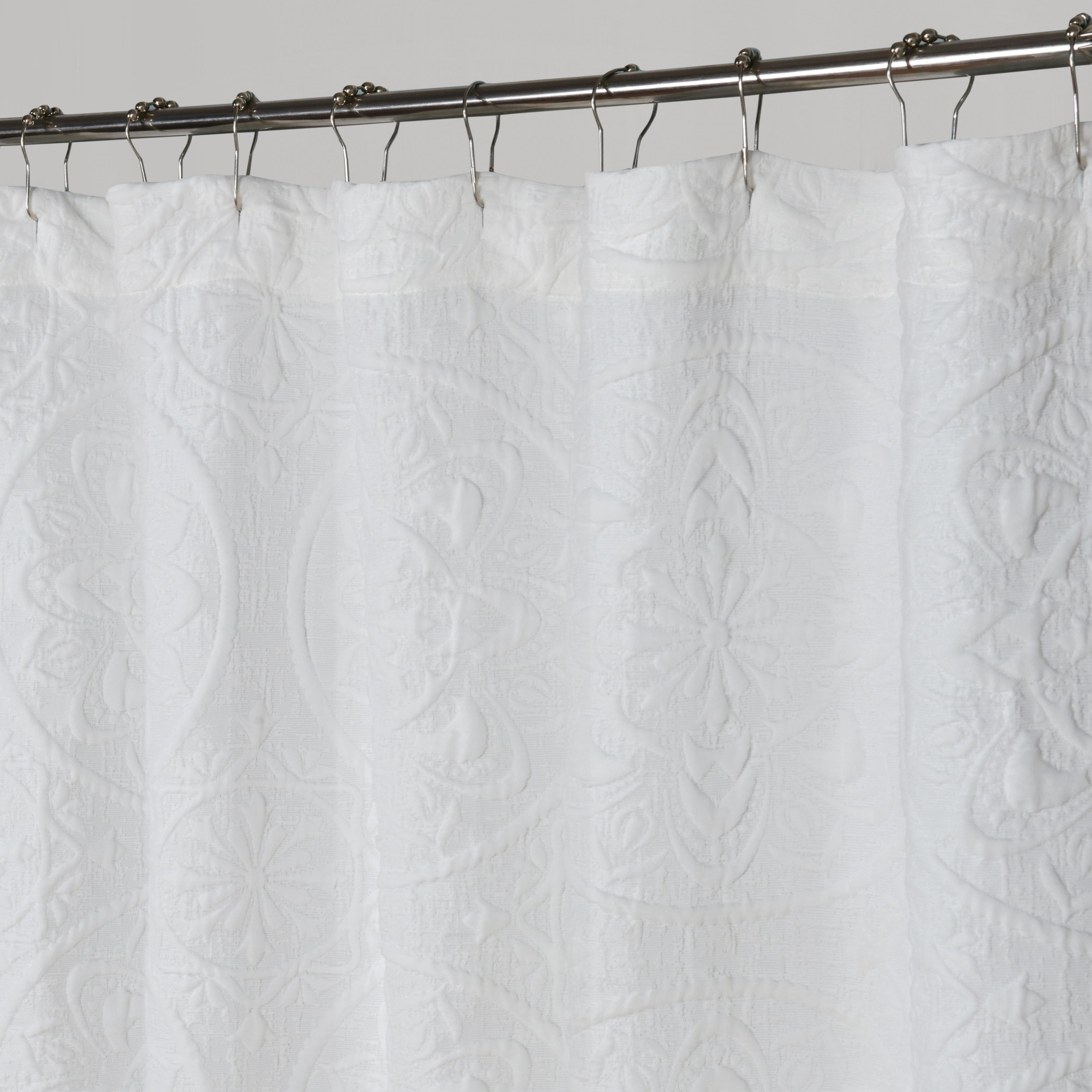Dainty Home Boheme Medallion Jacquard Textured Soft Polyester Fabric Shower Curtain, 72" x 72"