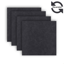 Load image into Gallery viewer, Dainty Home Sorento Faux Leather Reversible 2 Pattern 15&quot; x 15&quot; Square Placemat Set Of 4
