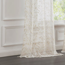 Load image into Gallery viewer, Dainty Home Cecily Linen Textured Metallic Light Filtering Grommet Curtain Panel Pair
