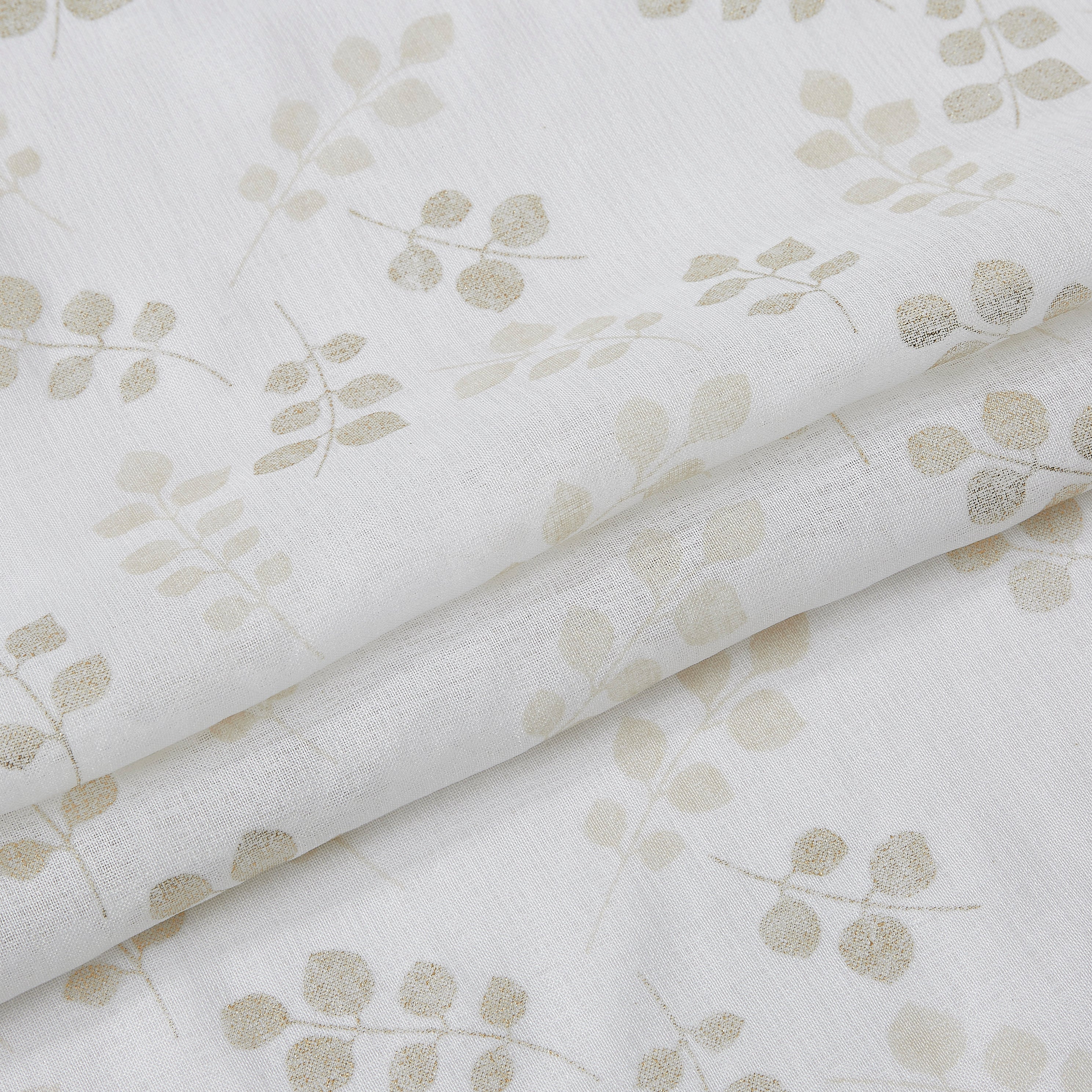 Dainty Home Clarissa Linen Textured Metallic Light Filtering Grommet Curtain Panel Pair