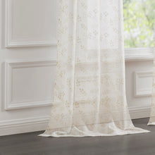 Load image into Gallery viewer, Dainty Home Clarissa Linen Textured Metallic Light Filtering Grommet Curtain Panel Pair
