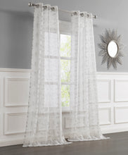 Load image into Gallery viewer, Dainty Home Clarissa Linen Textured Metallic Light Filtering Grommet Curtain Panel Pair
