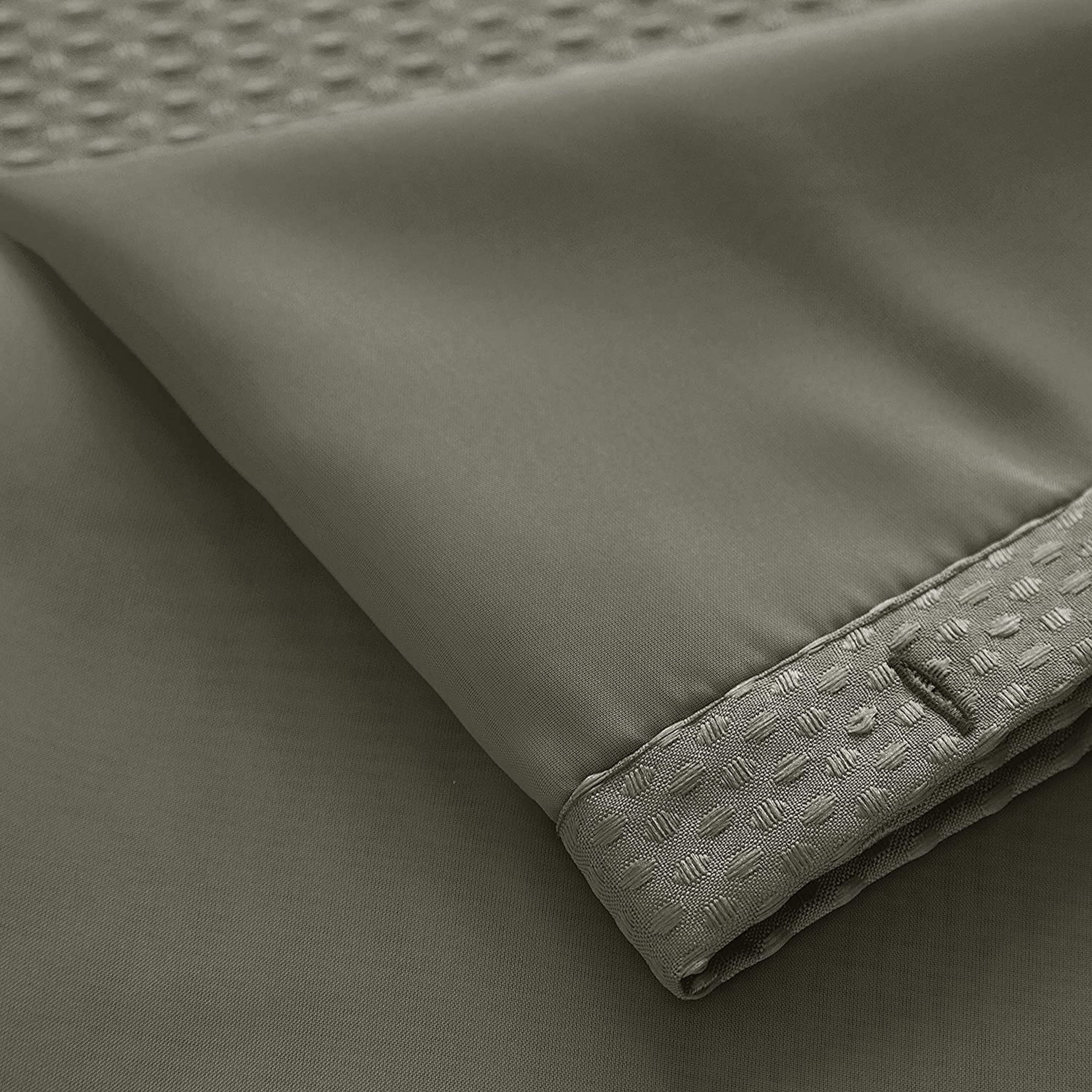 Dainty Home Complete 2 in 1 Waffle Weave Hotel Spa Style Fabric Shower Curtain Snap On/Off Waterproof Detachable Liner Set