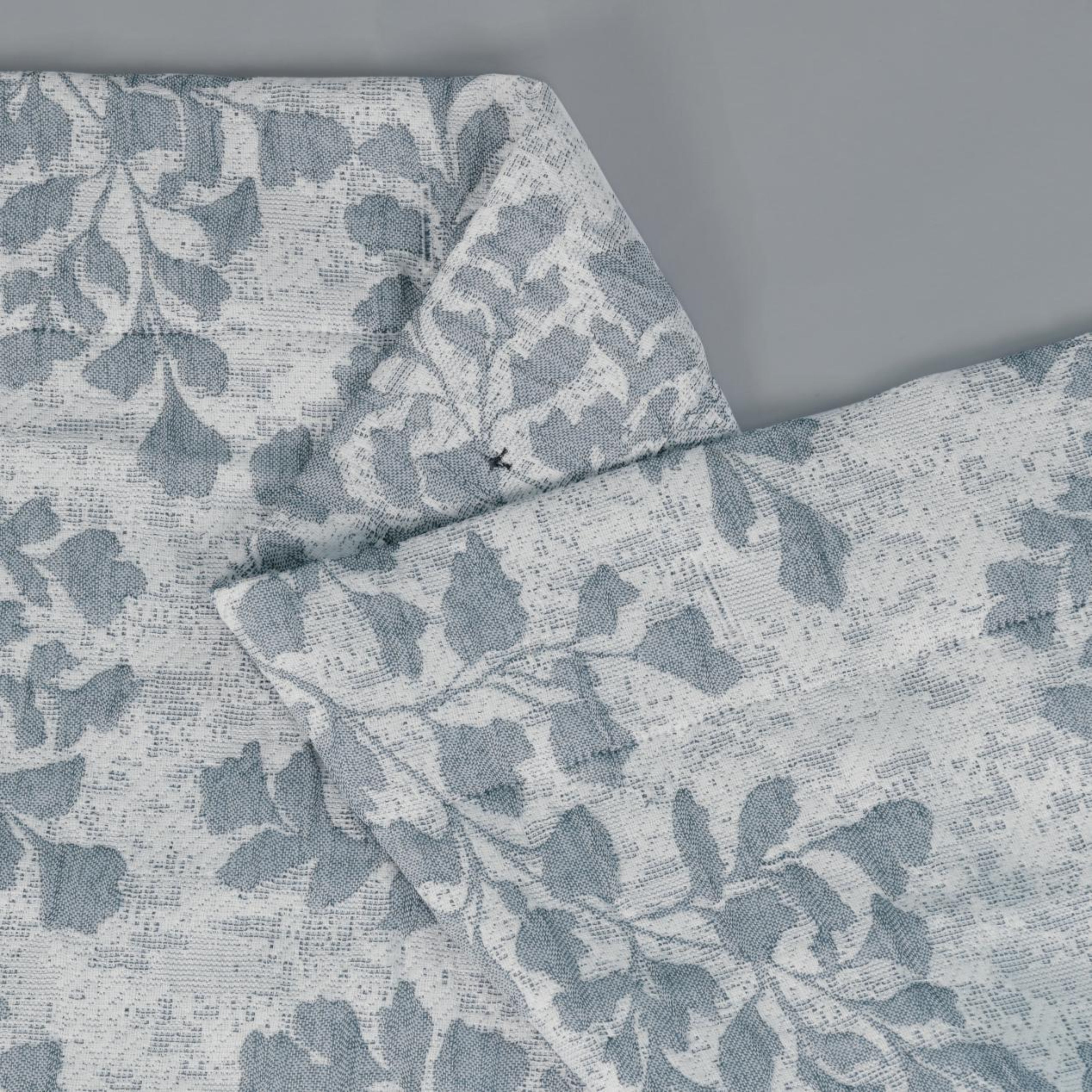 Dainty Home Heather Woven Leaf Jacquard Soft Polyester Textured Fabric Shower Curtain, 72" x 72"