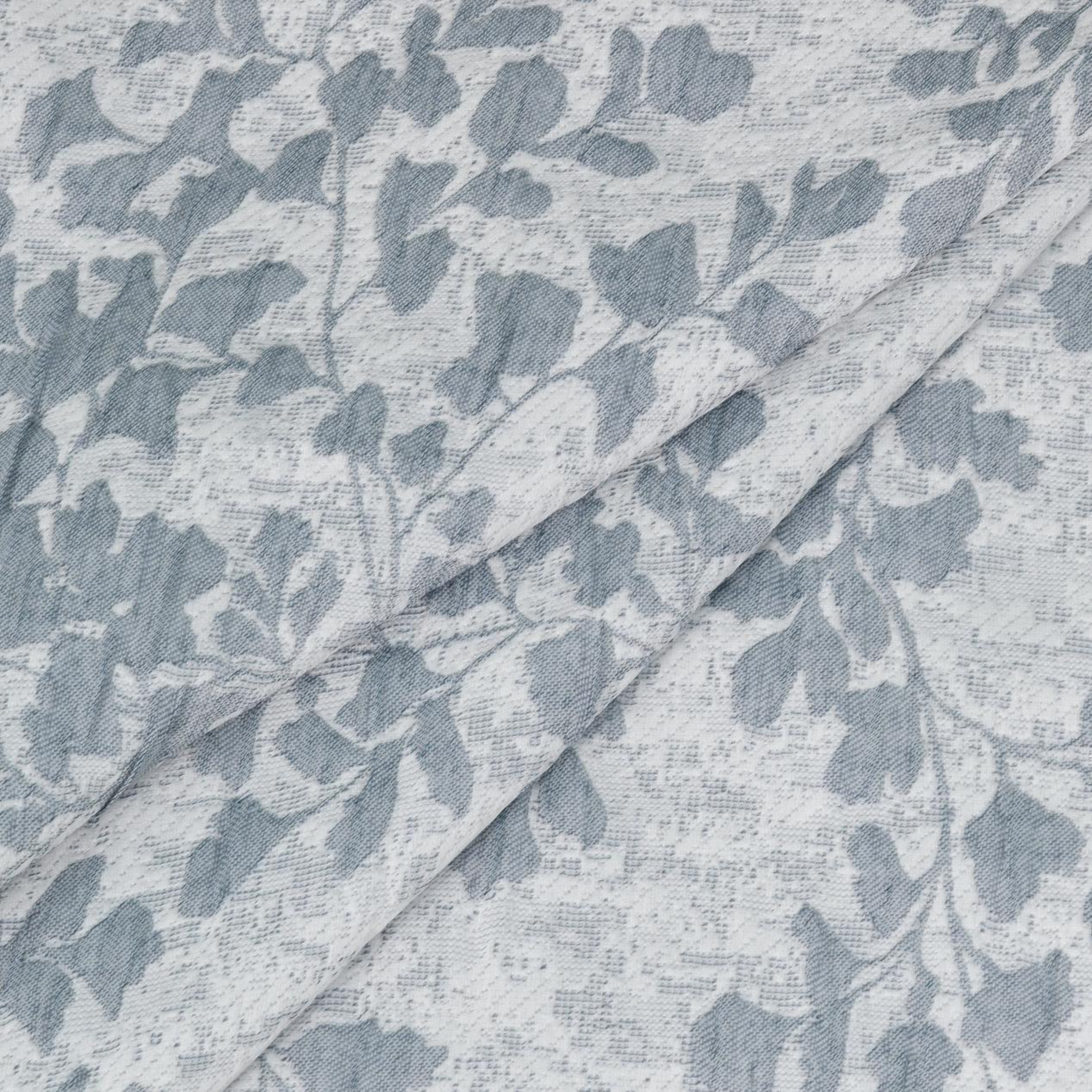 Dainty Home Heather Woven Leaf Jacquard Soft Polyester Textured Fabric Shower Curtain, 72" x 72"