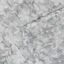 Load image into Gallery viewer, Dainty Home Laureen Floral Jacquard Soft Polyester Shower Curtain with Textured Puffs, 72" x 72"
